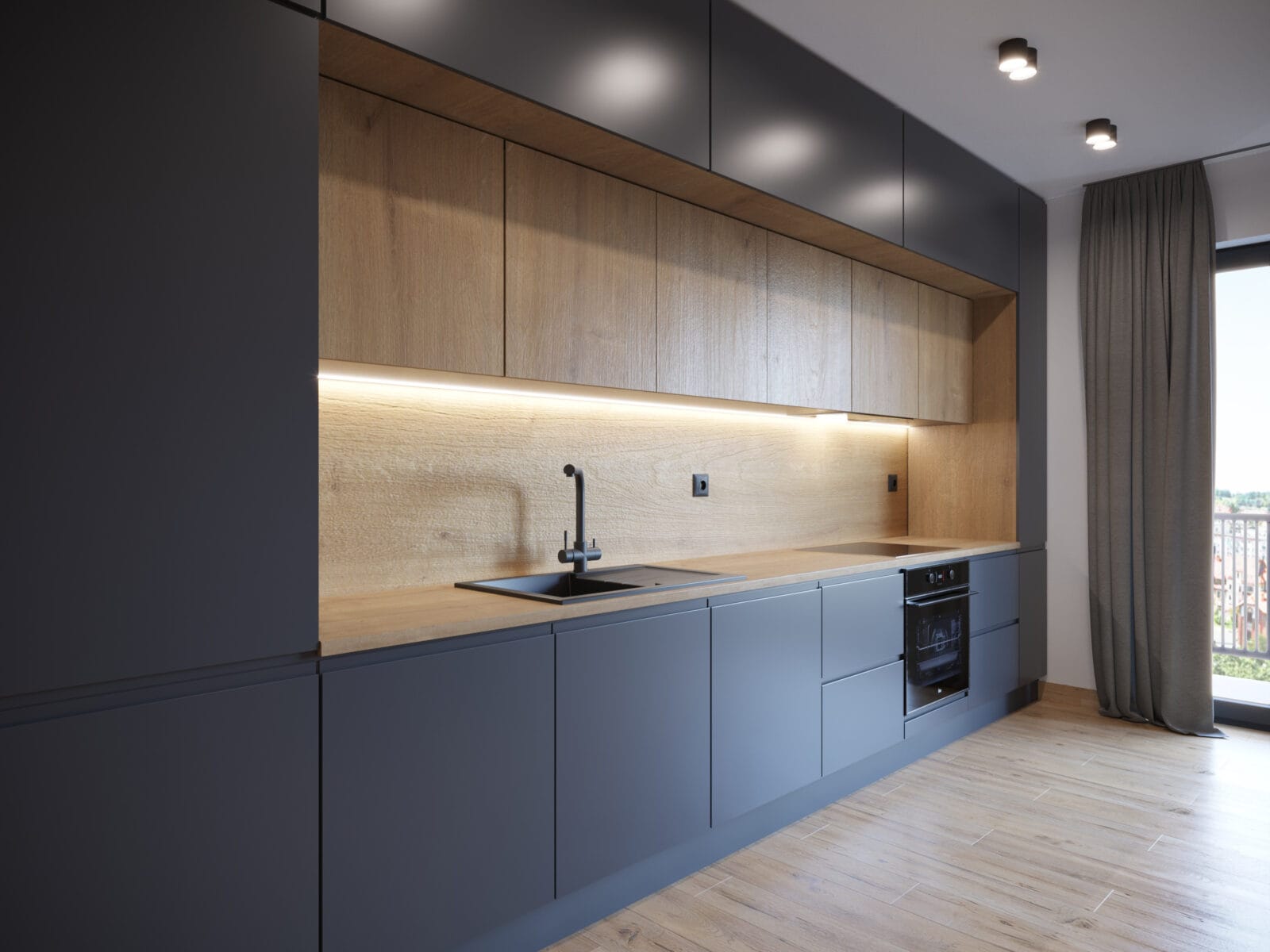 Kuchnia w stylu Hygge - beżowa