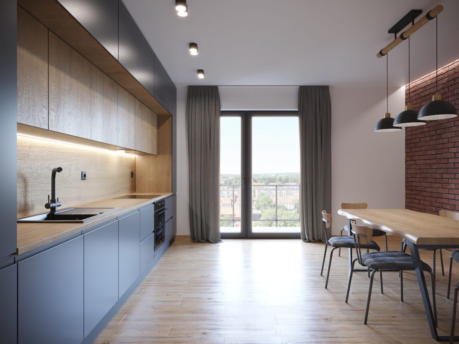 Kuchnia w stylu Hygge - szara