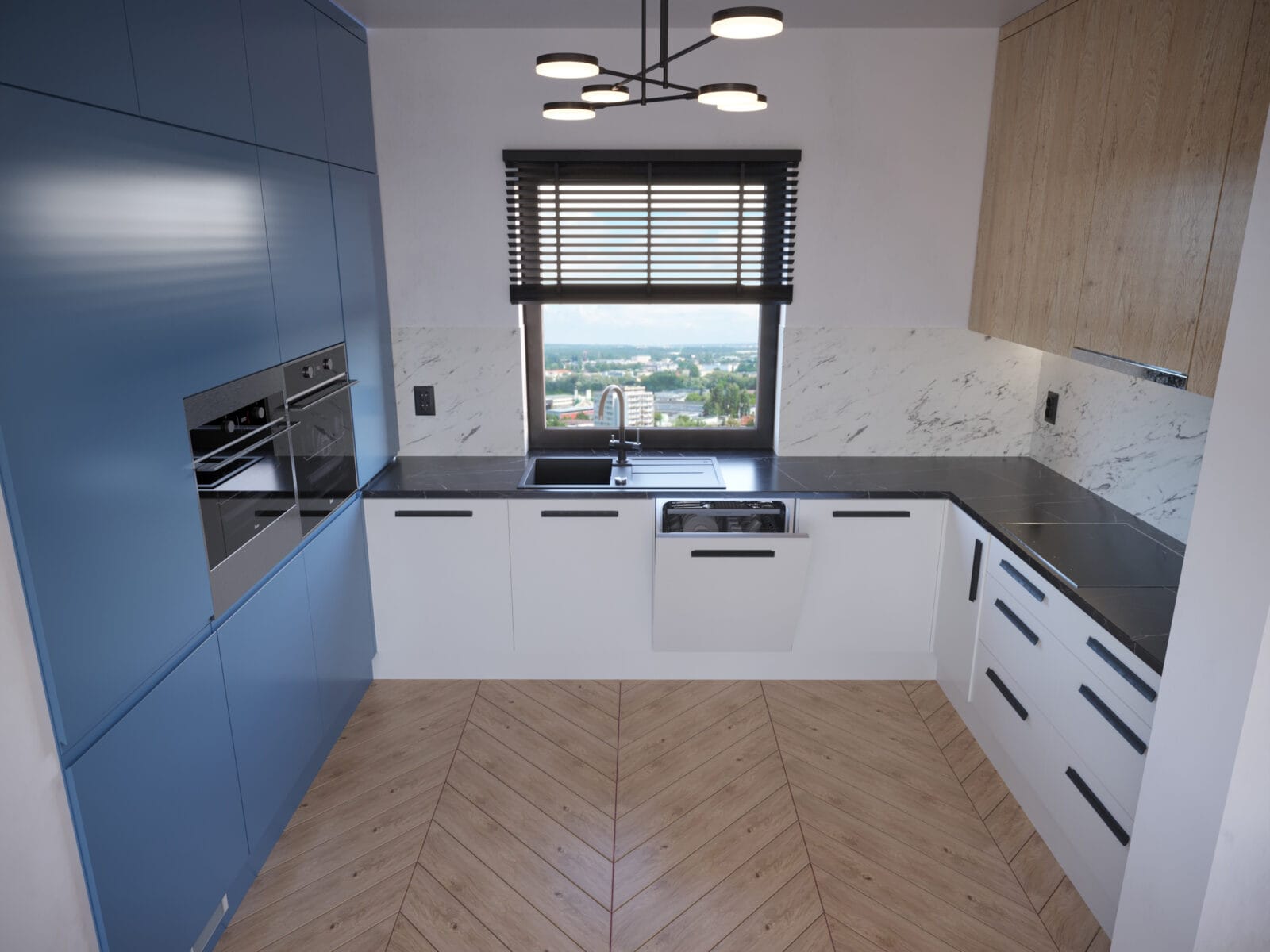 Kuchnia w stylu Hygge - szara