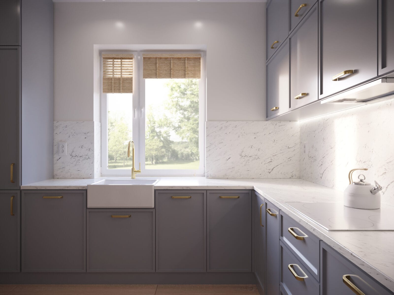 Kuchnia w stylu Hygge - szara