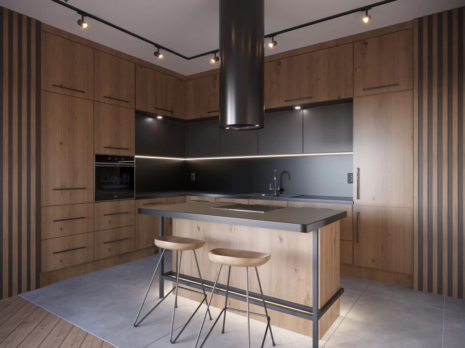 Wizualizacja klasycznej kuchni