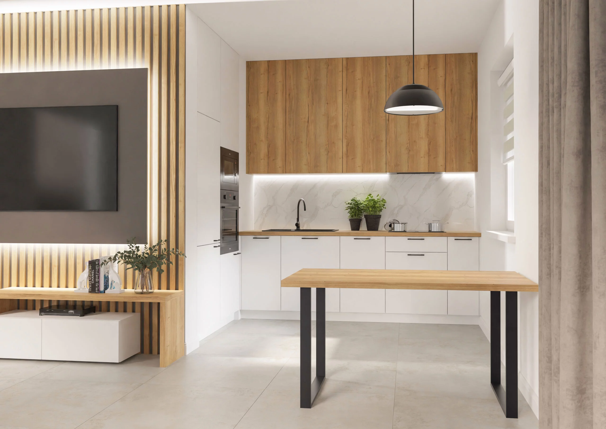 Wizualizacja klasycznej kuchni