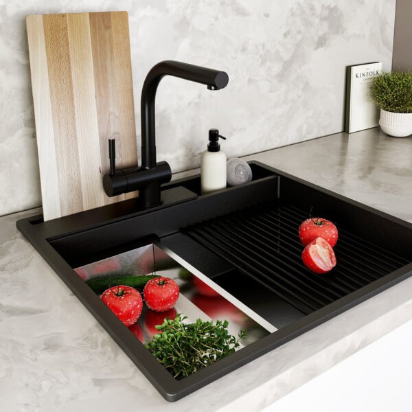 pol_pl_GLOBALO-Zlewozmywak-granitowy-SILVANO-60-1-BLACK-BL-Mat-8229_2 GLOBALO Zlewozmywak granitowy SILVANO 60.1 BLACK/BL Mat